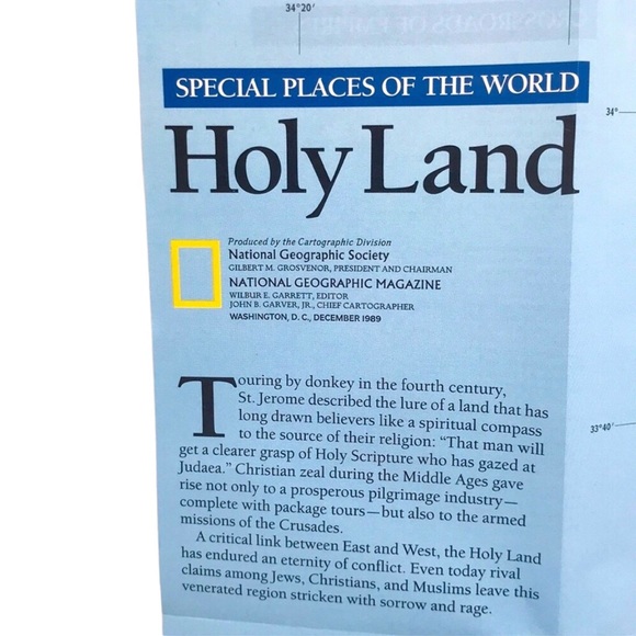 National 🗺 Geographic Holy Land Map - Picture 3 of 5